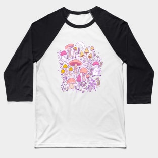 Dreamy Mushroom Forest Baseball T-Shirt